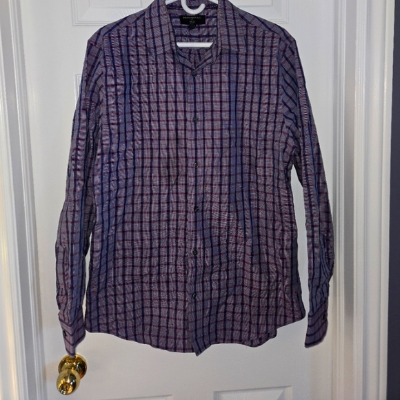 (L) Banana Republic slim fit no iron button up dress shirt - Picture 1 of 4